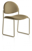 Upholstered Stacking Chair Sled base no arms