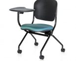 Navigator nesting chair - Upholstered back tablet arm right