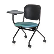 Navigator nesting chair - Upholstered back tablet arm right