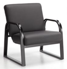 Onyx arm chair black metal frame and cushions