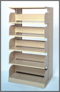 Modular steel shelving unit
