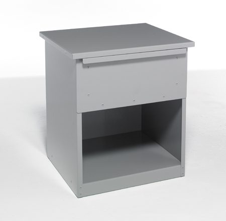 metal night table with one drawer