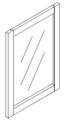 Miroir avec cadre en bois