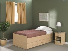 Dormaflex lit simple avec 3 tiroirs