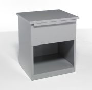 table de nuit en métal avec un tiroir