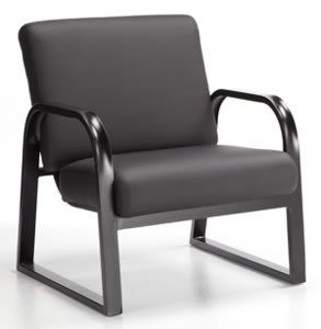 Onyx fauteuil armature en métal noir et coussins