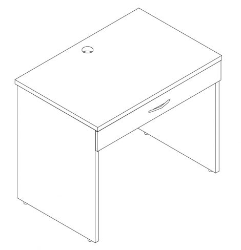 Dormaflex single drawer student desk