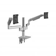 Human Scale Double Monitor Arm Bolt Clamp