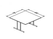 e base folding table square TT configuration
