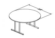 e base folding table round TT configuration