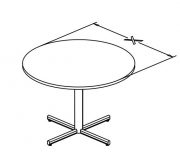 P base fixed table round X configuration