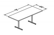 P base fixed table rectangular T conf