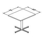 P base fixed table rectangular X conf