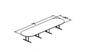 p base fixed tables racetrack t conf 4 legs