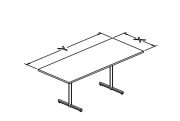 p base folding table rectangular T conf