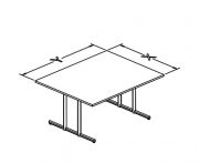 p base folding tables rectangular TT conf