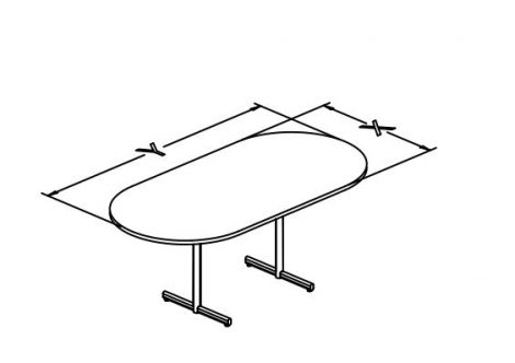 p base folding table racetrack t configuration