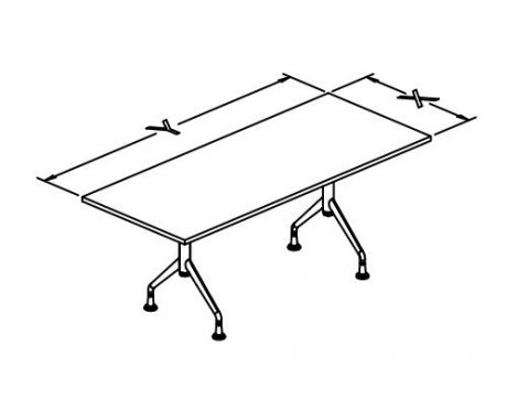 T base fixed tables rectangular t conf