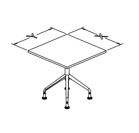 t base fixed tables square X conf