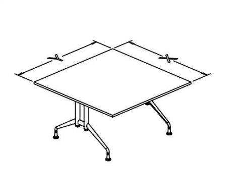 T base fixed tables square TT conf