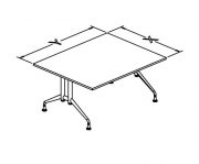 T base fixed tables rectangular TT conf
