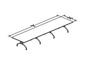 t base fixed tables rectangular TT conf 4 legs