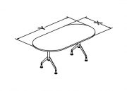 T base fixed tables racetrack T conf