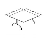T base folding tables square TT conf