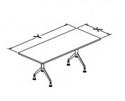 T base folding tables rectangular T conf