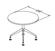 T base flip top tables round X conf