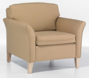 Horned chair beige
